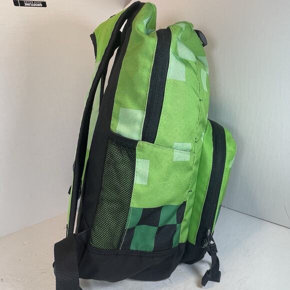 Minecraft Backpack Mojang JINX Green Black School Bag Kids Youth - Picture 6 of 9